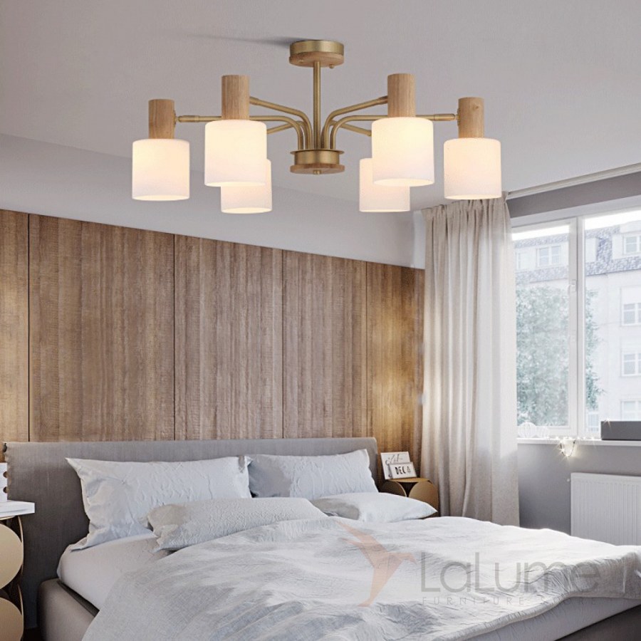 Светильники над кроватью в спальне