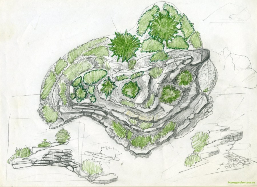 Скетчап Альпийская горка