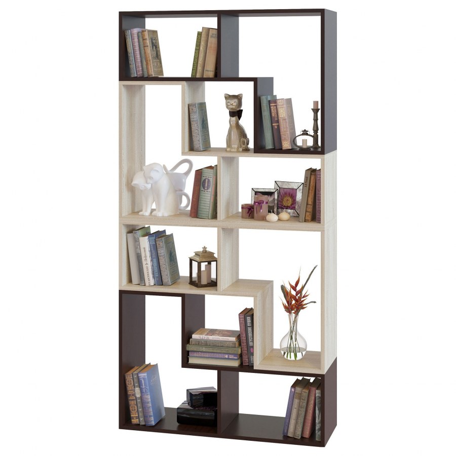 Стеллаж ПК 9 (дуб сонома/белый)