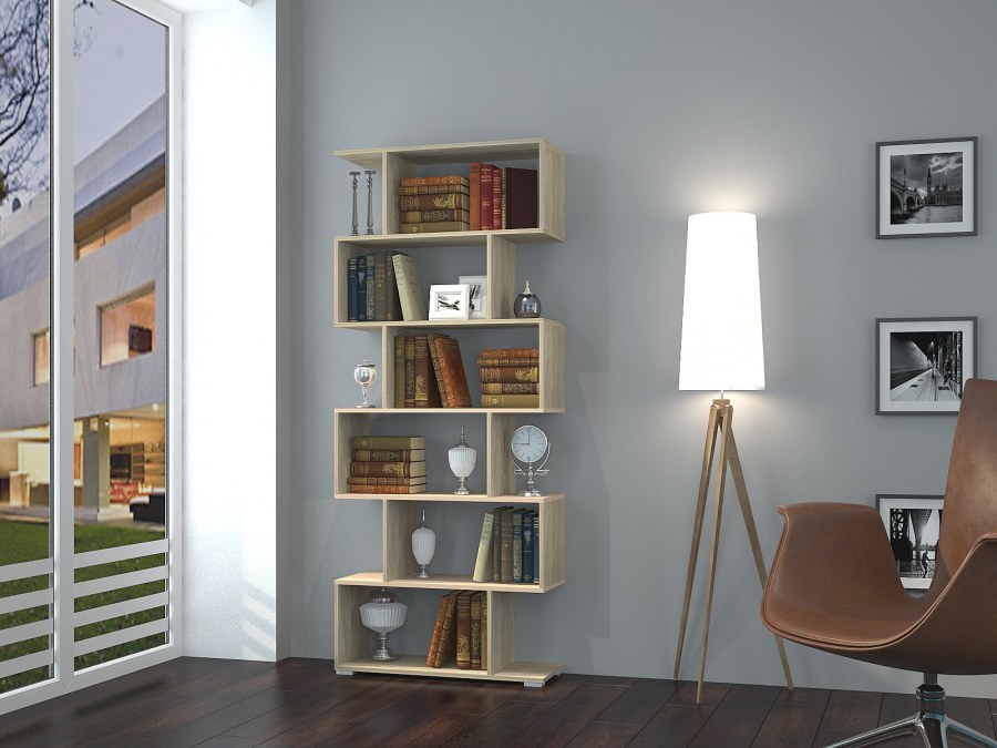 Стеллаж слим дуб сонома