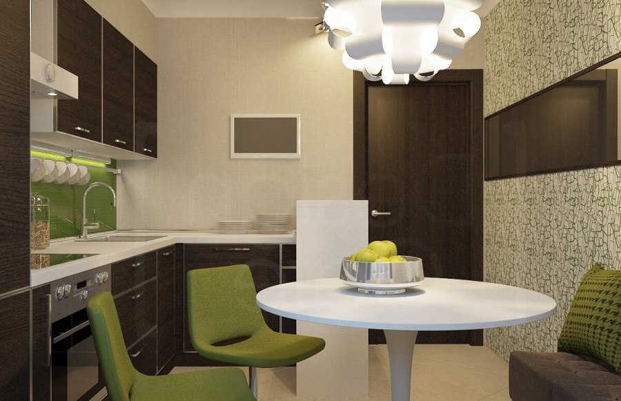 Сочетание цветов в интерьере кухни