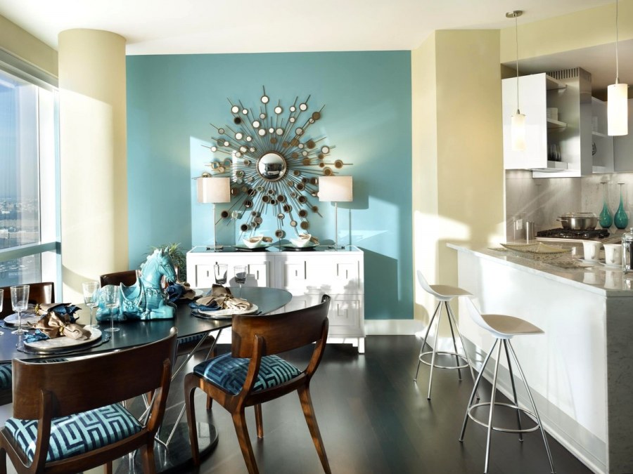 Бирюзовый цвет в интерьере