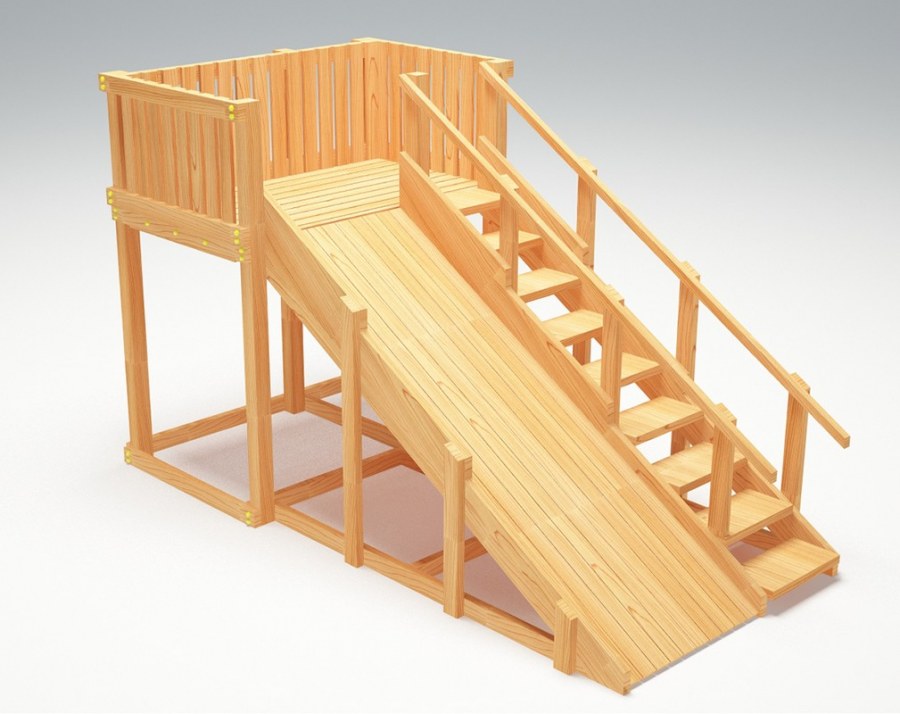 Зимняя горка Савушка зима Wood-2