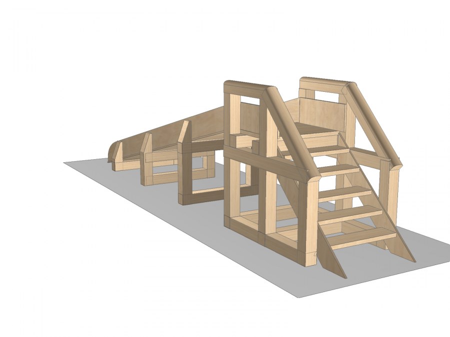 Чертеж деревянной горки