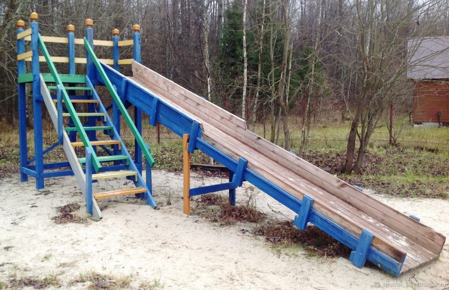 Горка деревянная для детского сада
