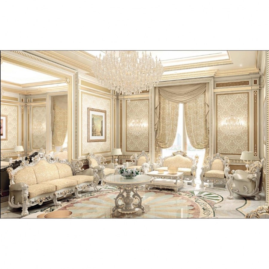 Белая гостиная в стиле Барокко