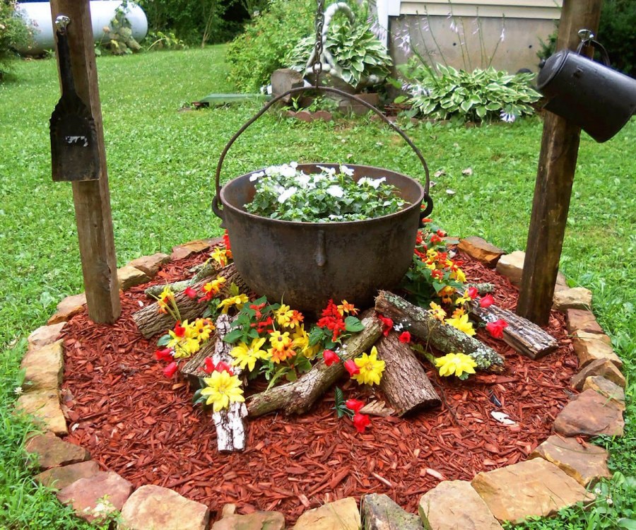 Дачный декор из подручных материалов