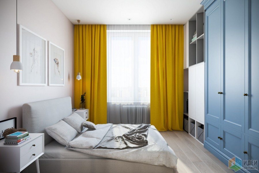 Спальня в скандинавском стиле 12 кв.м