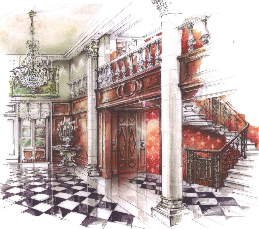 Архитектура интерьер Графика