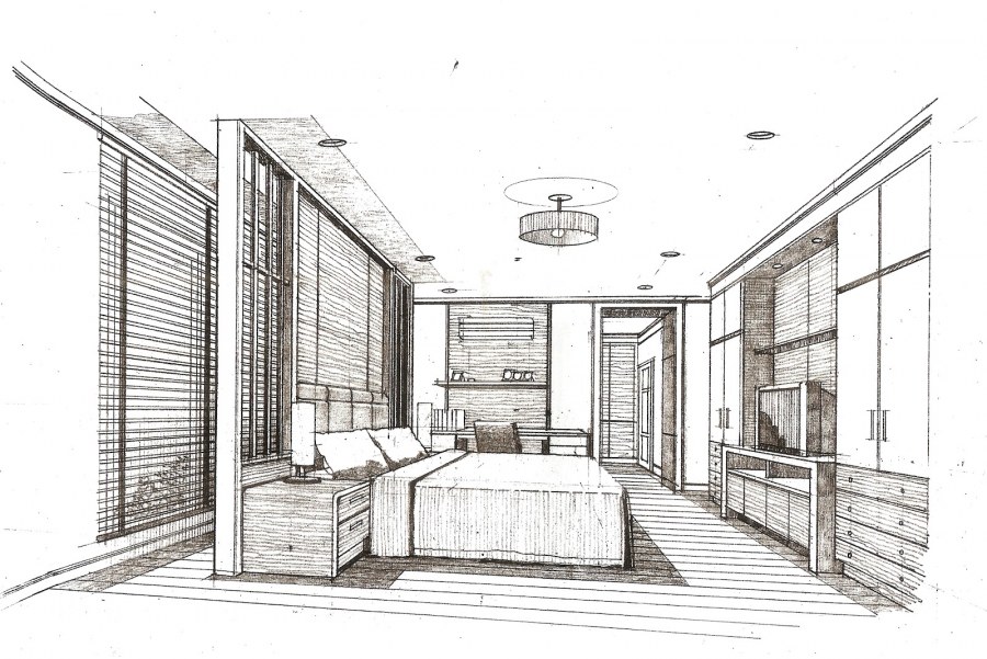 Стиль Контемпорари эскиз в перспективе