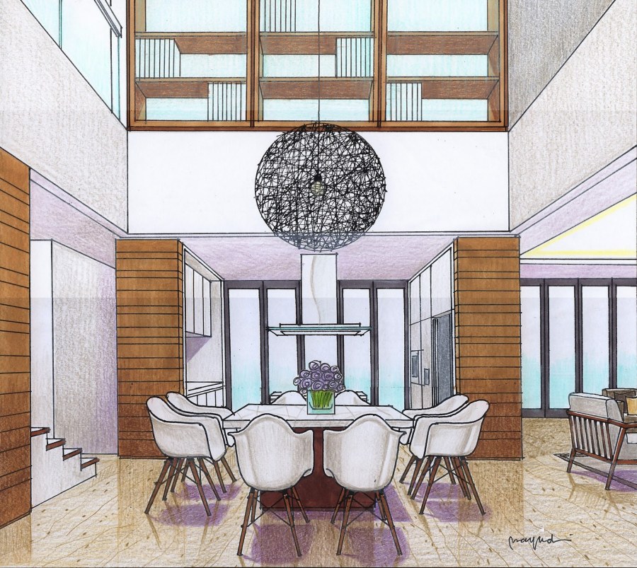 Скетчи интерьер стили