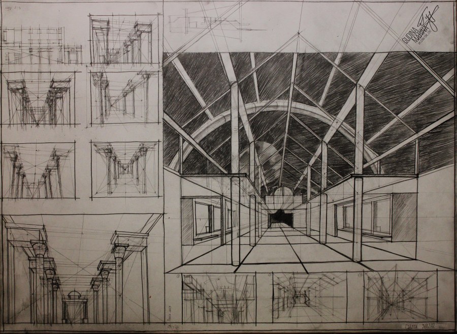 Рисование архитектуры в перспективе