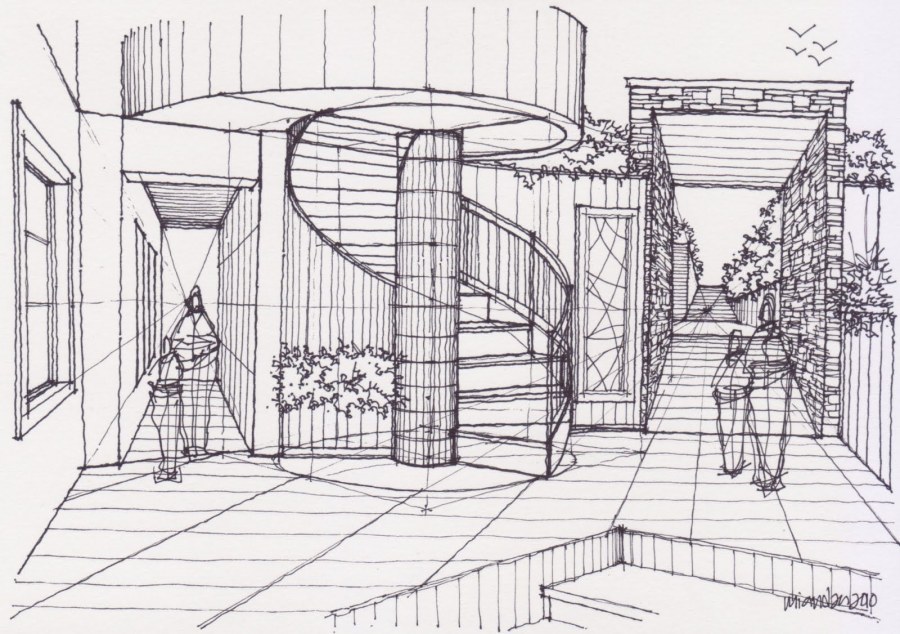 Эскиз архитектура и интерьер