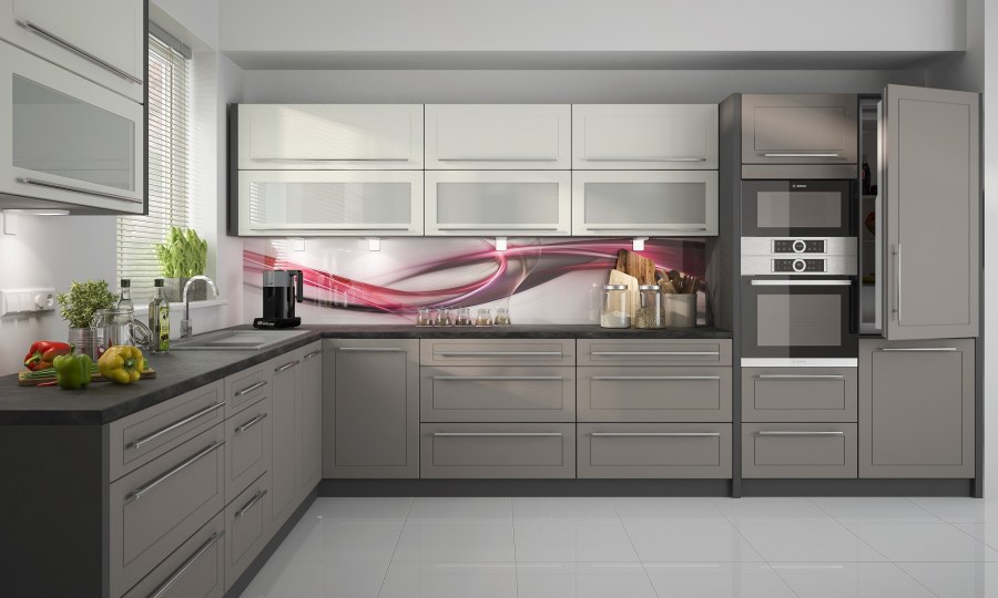 Современный кухонный гарнитур прямой