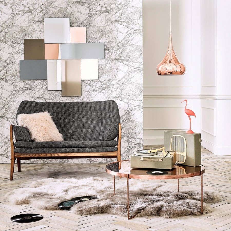 Серо медная гостиная