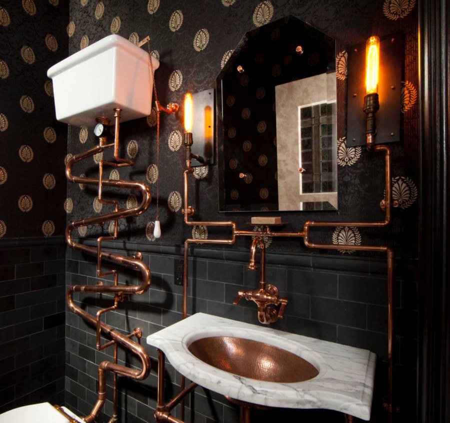 Интерьер Индустриальный стиль стимпанк ванна