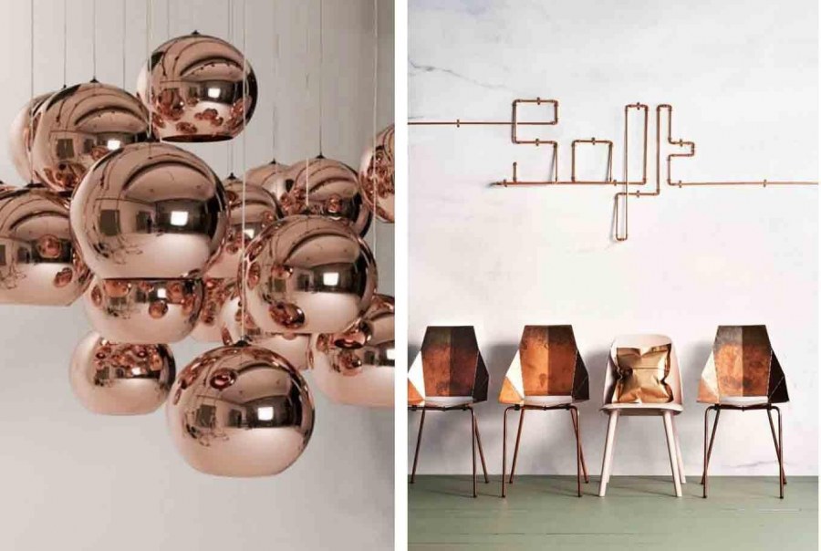 Декор на стену медь