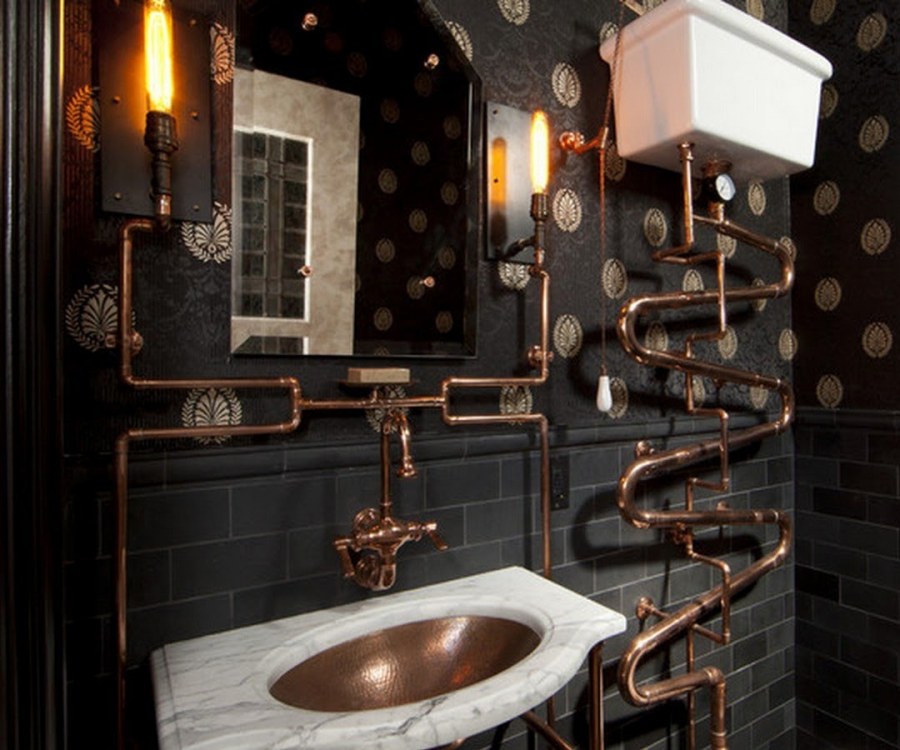 Санузел в стиле стимпанк