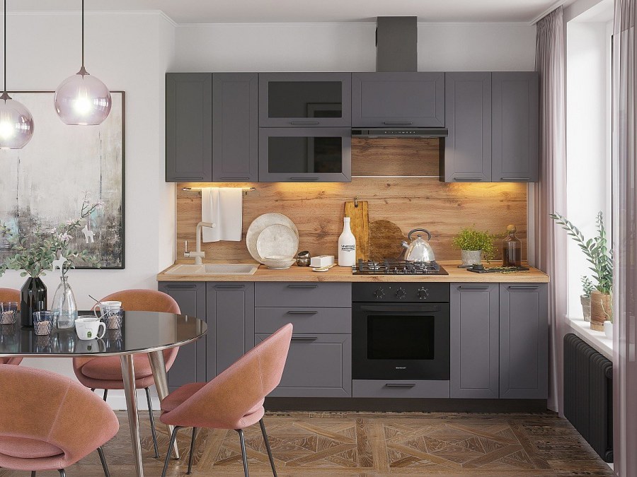 Кухня Глетчер маренго Силк