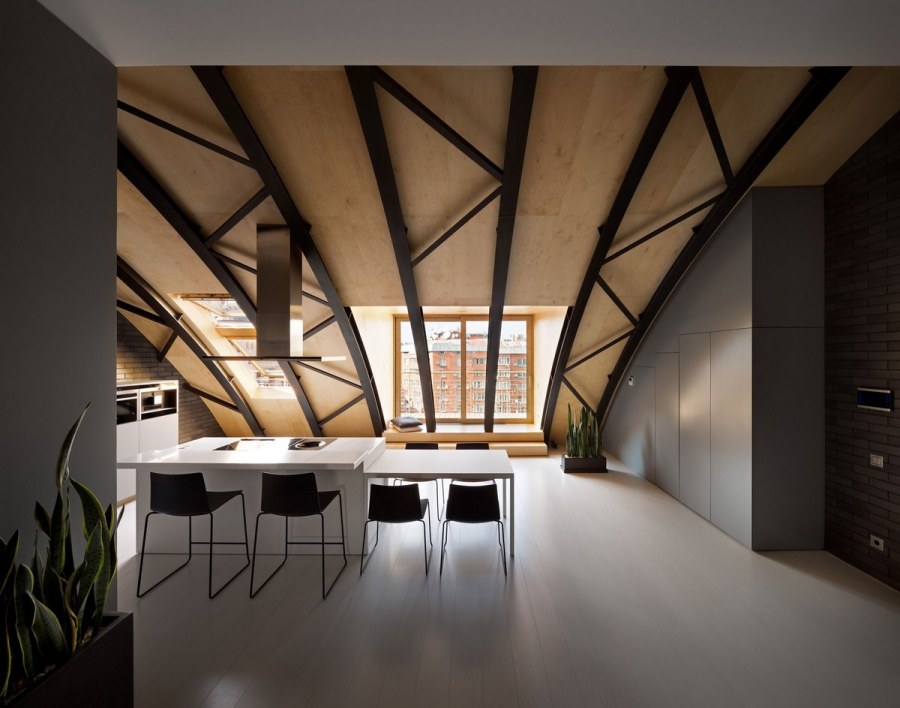 Сводчатый потолок лофт