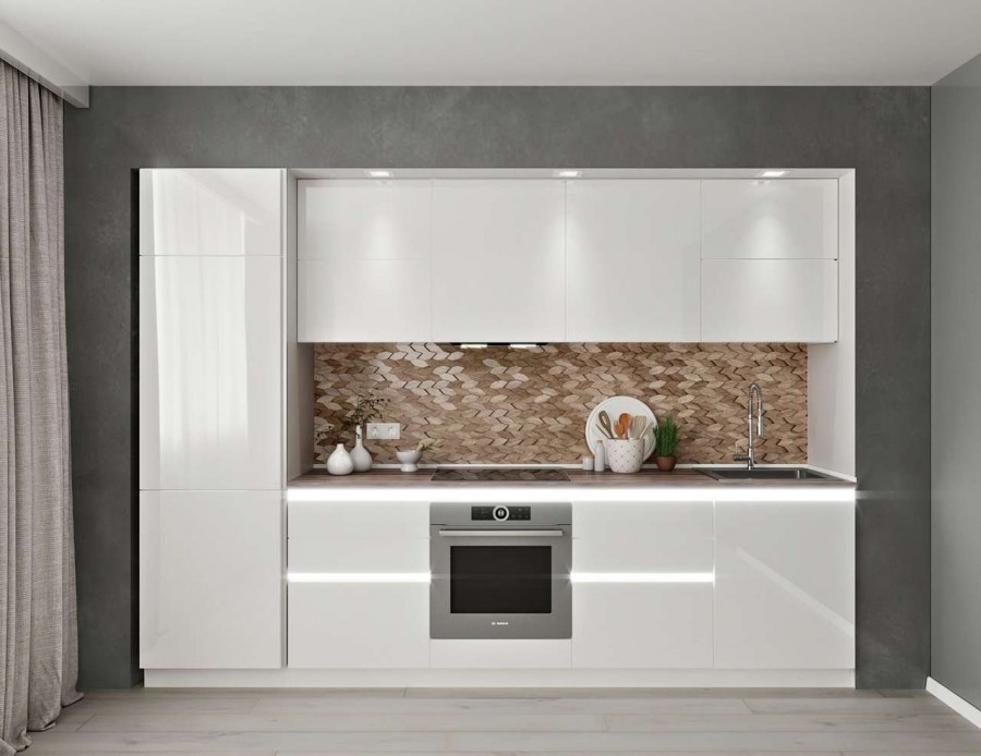 Кухни АГТ белый глянец