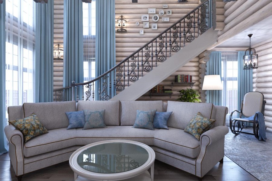 Шторы в гостиную со вторым светом