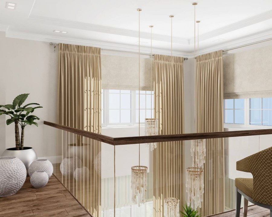 Шторы в гостиную со вторым светом