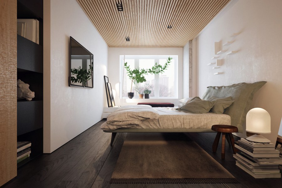 Контемпорари стиль интерьера дерево