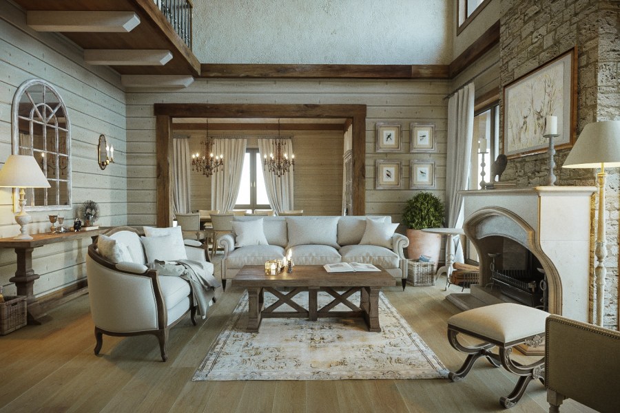 Гостиная со вторым светом