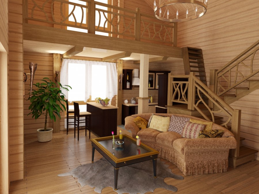 Спальня на мансардном этаже