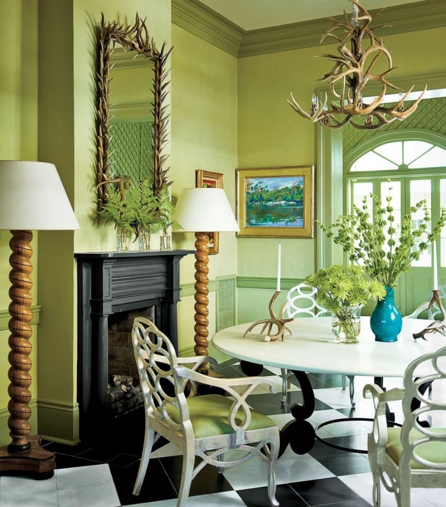 Оливковый в интерьере