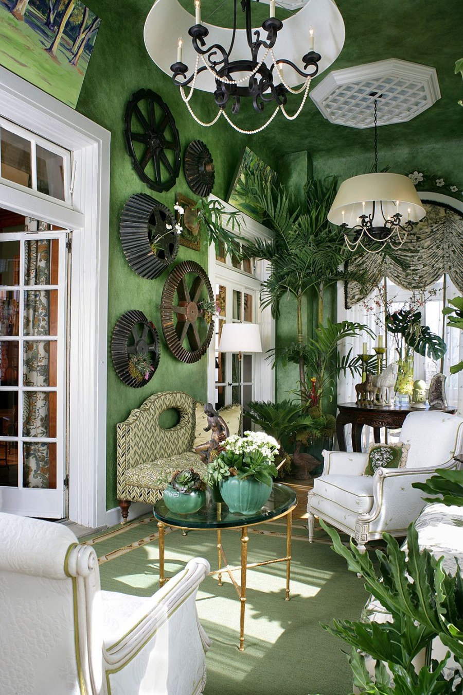 Зеленый цвет в интерьере