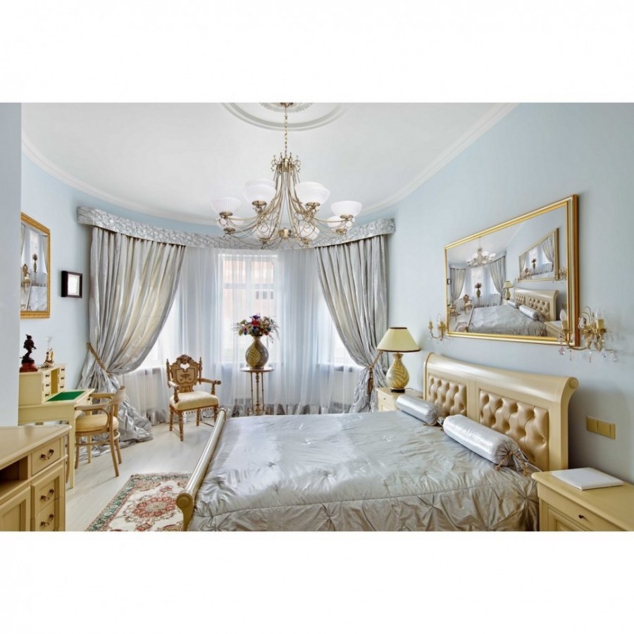 Обои в цветочек для спальни в стиле Прованс