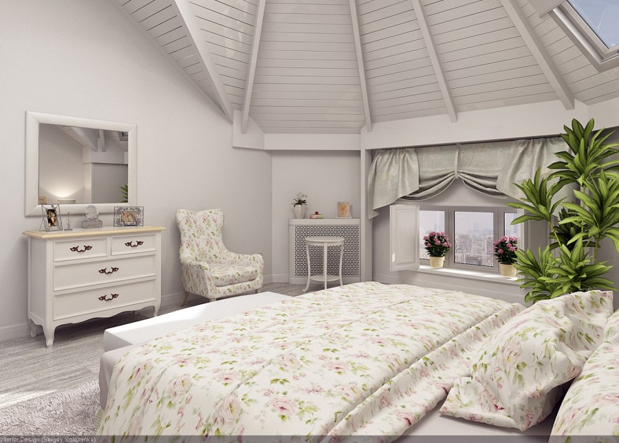 Прованский стиль в интерьере спальни