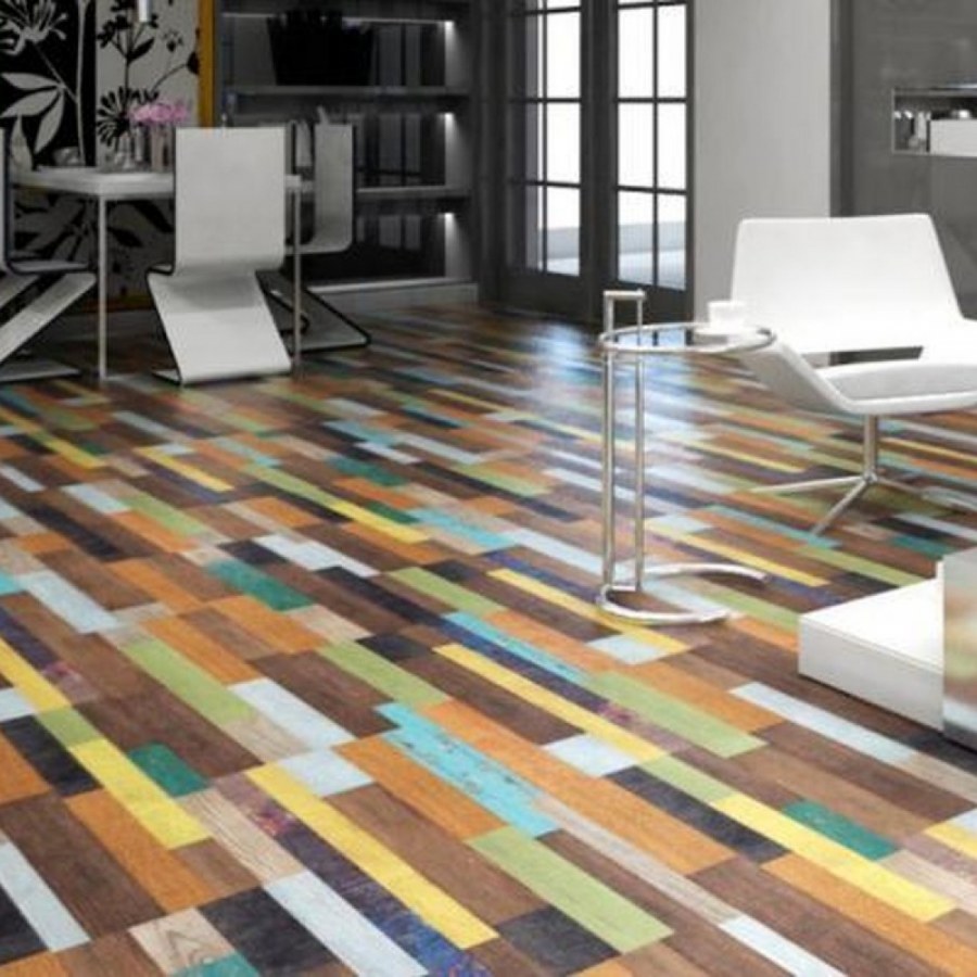 Цветной ламинат в интерьере