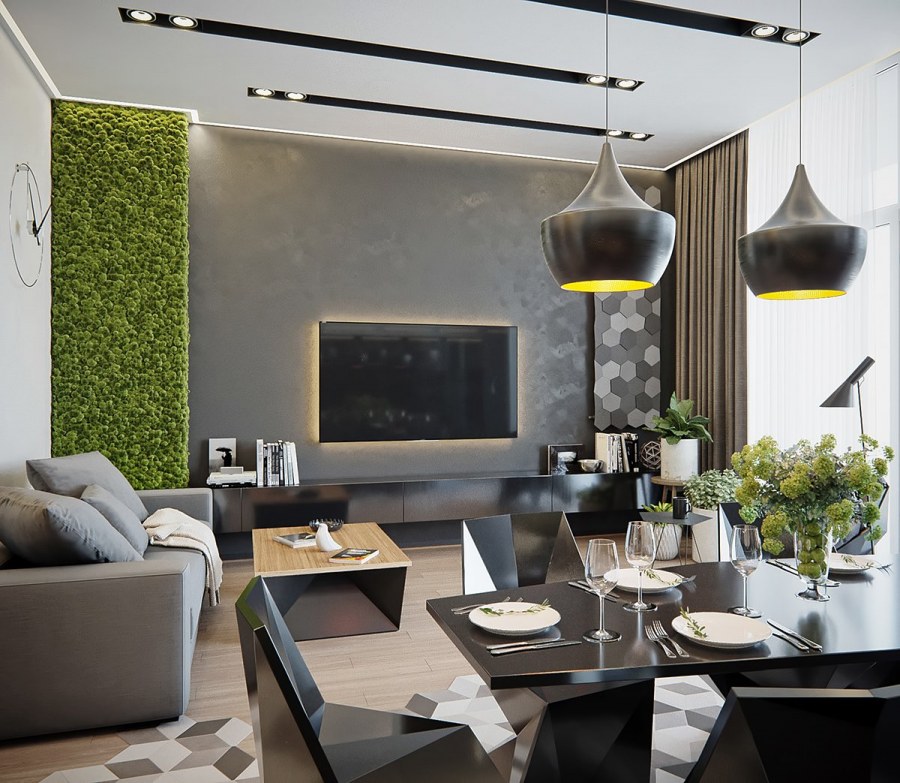 Гостиная эко-стиль