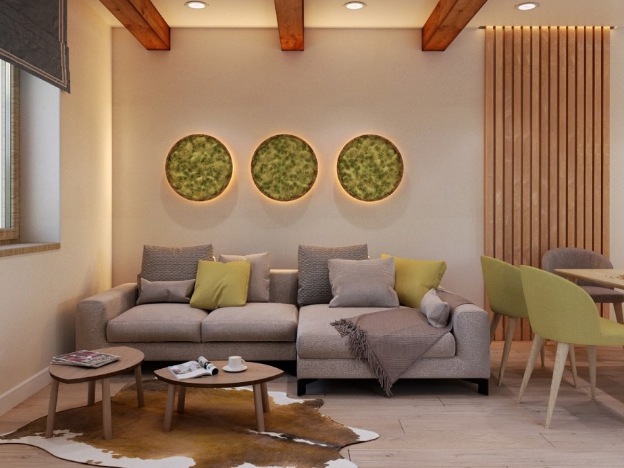 Интерьер с элементами экостиля