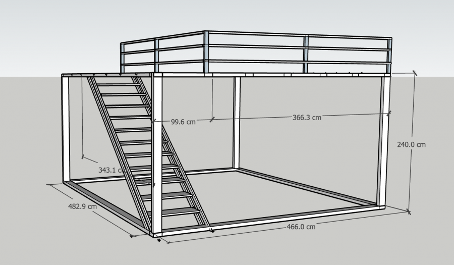 Конструктив антресольного этажа