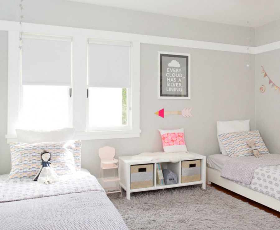 Детская в скандинавском стиле для двух детей