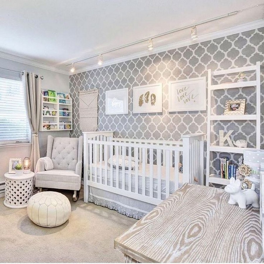 Интерьер детской в серых тонах