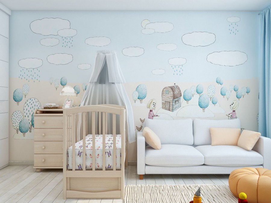 Детская в серо бежевых тонах