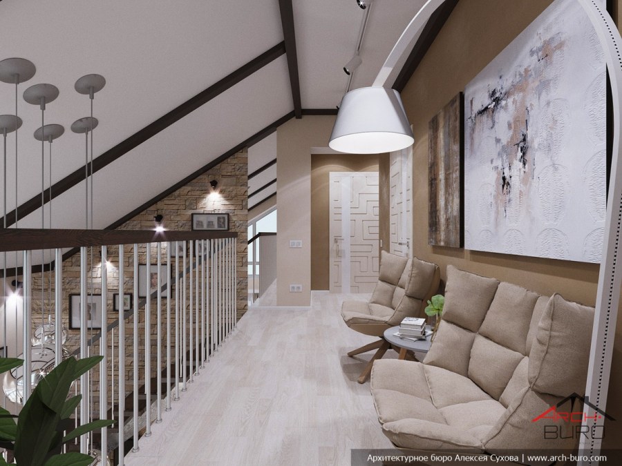 Интерьеры домов и коттеджей со вторым светом