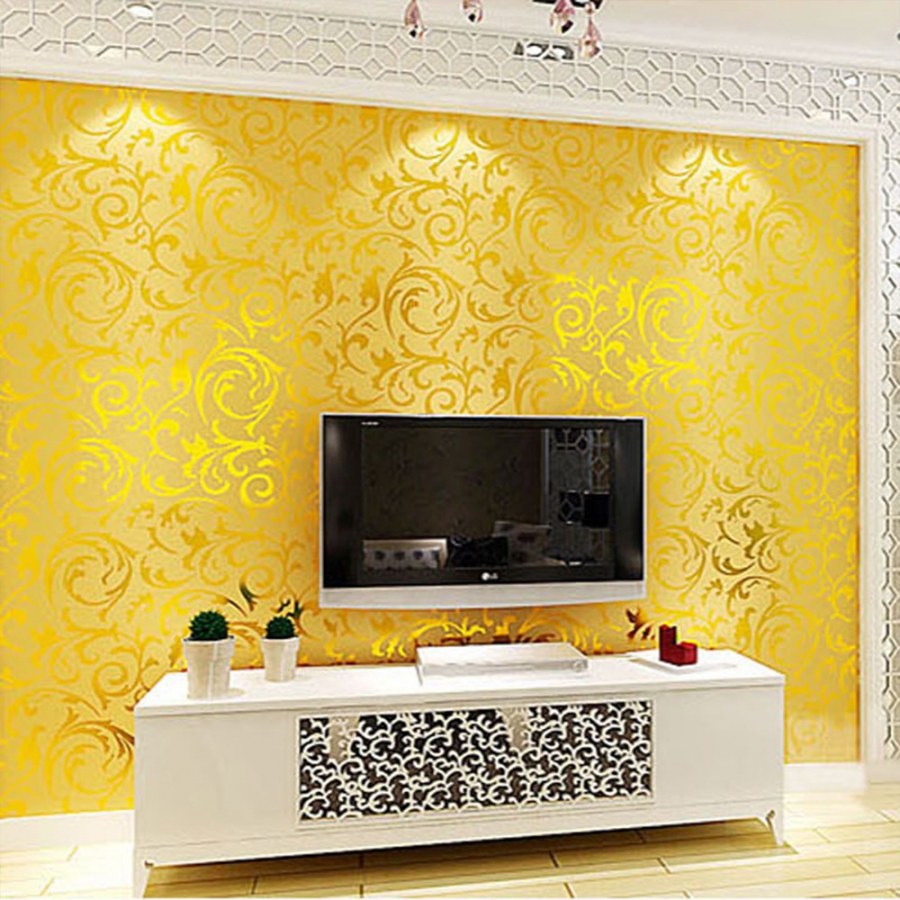 Велюровые обои в интерьере