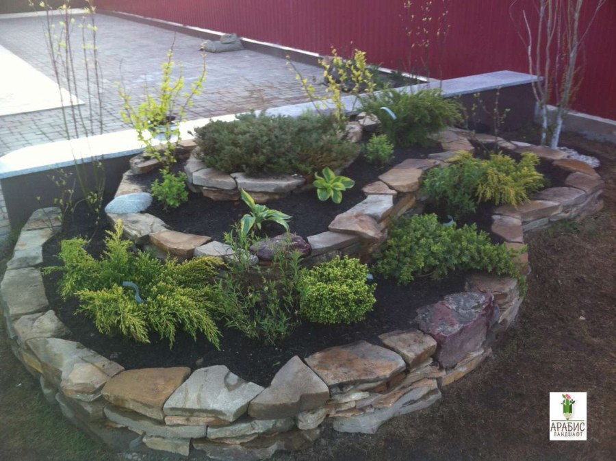 Альпийская горка трехъярусная