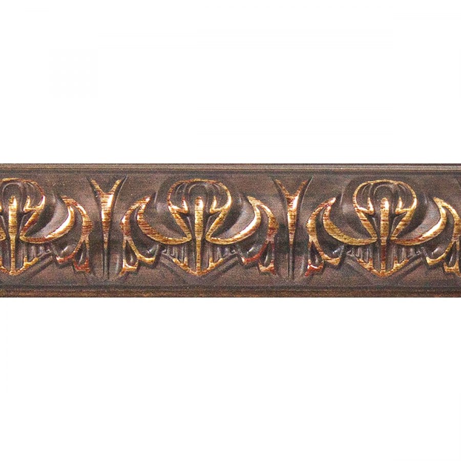 Молдинг настенный полистирол Decomaster 101в-966 коричневый 1.5х3.3х200 см