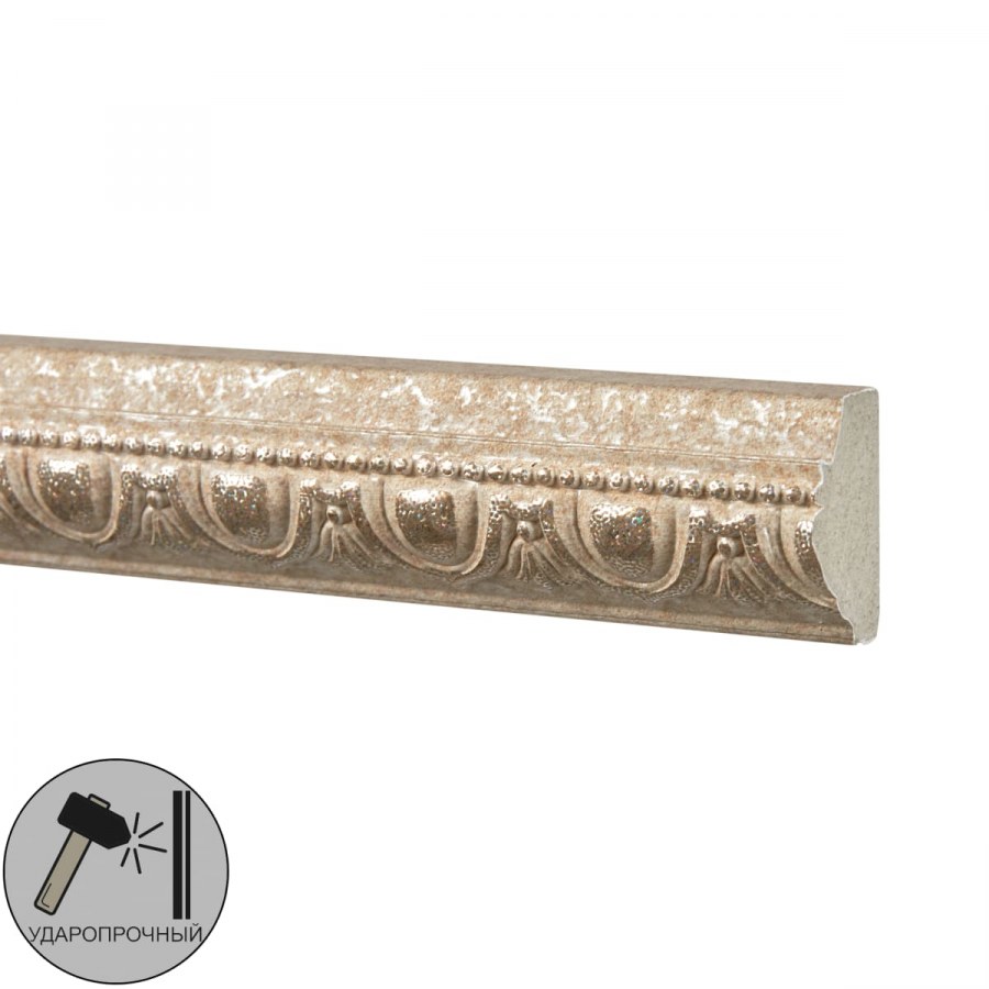 Молдинг настенный полистирол Decomaster 128d-18d бежевый 1.5х2.7х200 см