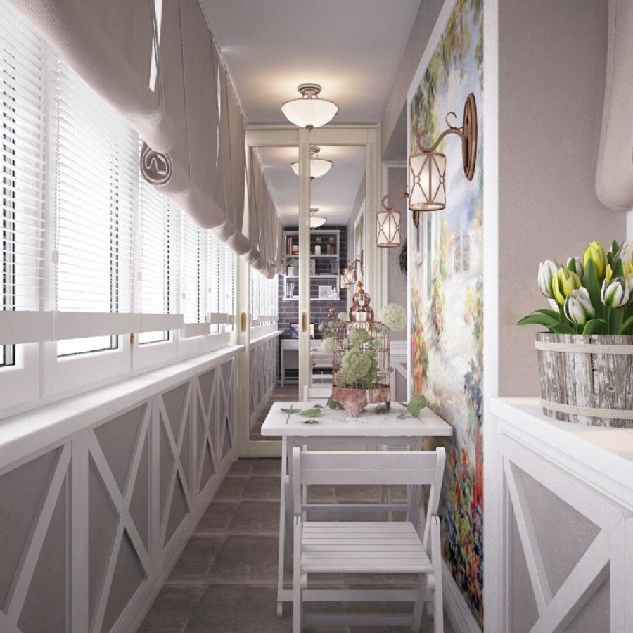 Интерьер лоджии 6 метров