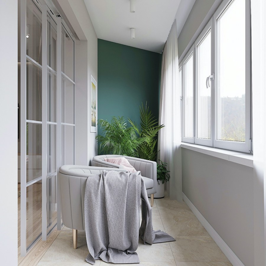 Балкон в скандинавском стиле