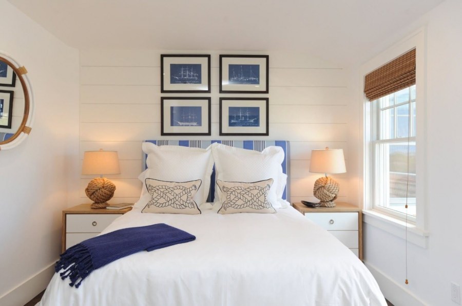 Маленькая спальня в морском стиле