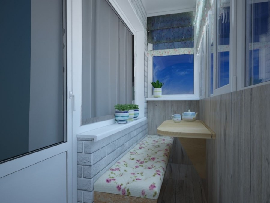 Шкаф на узкий балкон